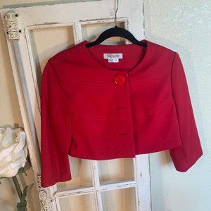 Kay Unger New York Cropped Red Jacket